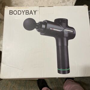 NEW IN BOX Bodybay Black Percussion Massage Gun Device